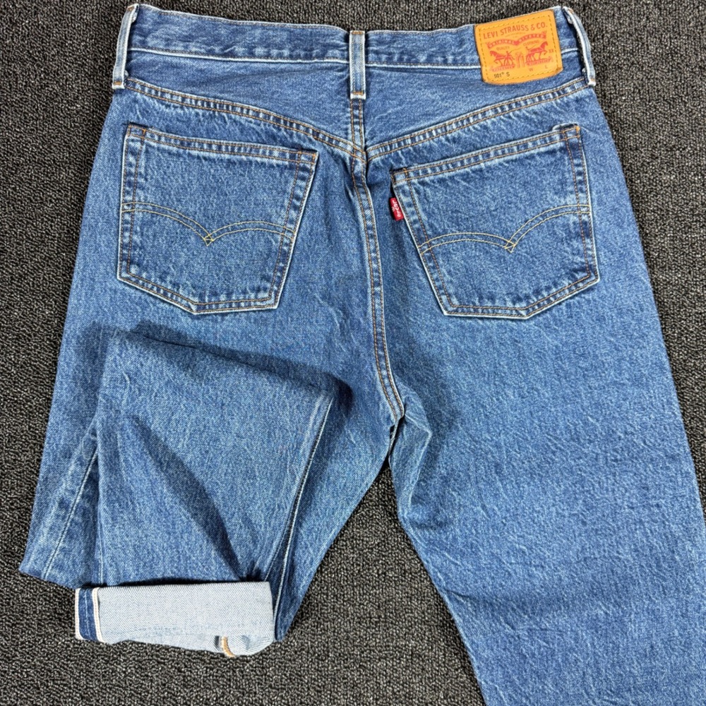 Levis 501 S Skinny White Oak Cone Denim Blue Jeans Redline Selvedge Men's 30x30